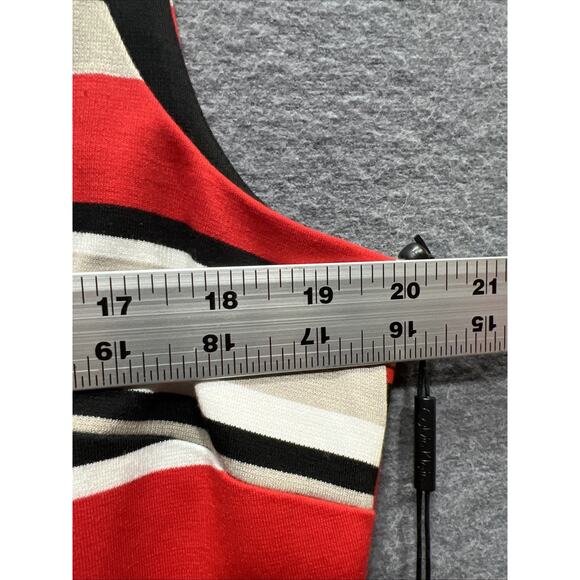 Calvin Klein Color Striped Scuba Sheath Dress Career Work Office Womens Size 14 - Picture 15 of 16